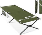 Sportneer Camping Cot, 78.3"x28.7"x14.6" Portable Folding Bed for Adults with Storage Bag, Support 330 LBS, Compact for Outdoor Camping, Travel, Home Guest Room