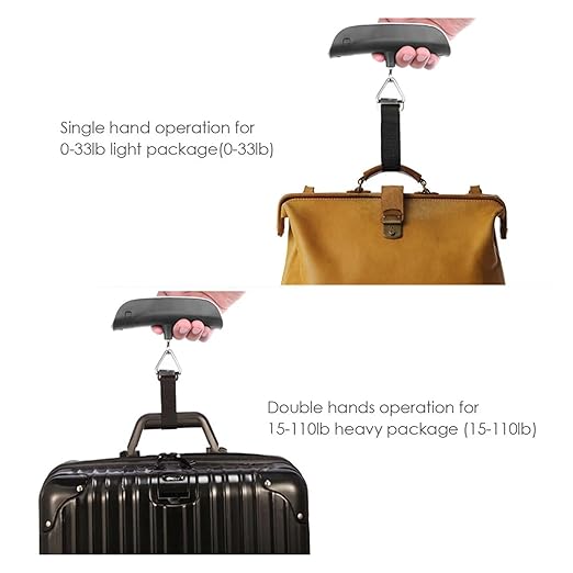 Luggage Weight Scale, 50kgx10g Digital Scale Portable LCD Display Mini Hanging Electronic Luggage Suitcase Travel Bag Weight Balance,for Travel