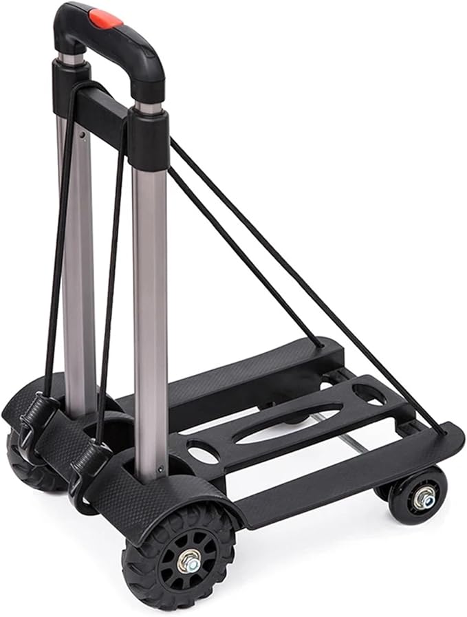 Heavy Duty Folding Hand Truck Portable Foldable Sack Trolley Travel Luggage Cart & Shopping Cart for Easy Moving and Transport Wheel Barrow for Grocery and Travel.