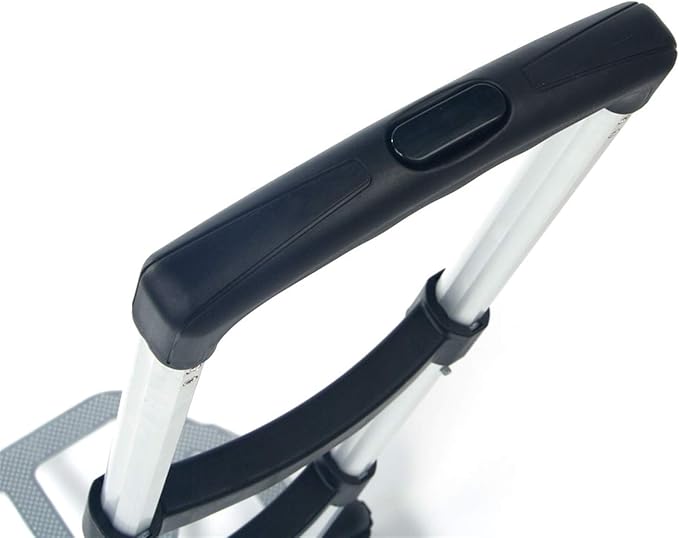 AgnesC Portable Folding Aluminum Hand Truck, Collapsible Utility Cart, Black