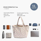 ESVAN Corduroy Yoga Tote Bag Gifts for Women Drawstring Yoga Mat Bag for Office Workout Travel Carryall Pilates Gym