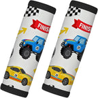 2 Pack Luggage Handle Wrap with Travel Tags - Non-Slip Protective Cover Soft Handle Grips Covers for Suitcase(Racing)