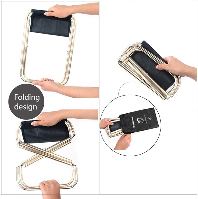 Ultralight Portable Folding Camping Stool for Outdoor Fishing Hiking Backpacking Travelling(XL:13"x14"x15";Large:11.8"x11"x11.4"; Medium:8.3"x9.5"x 11")