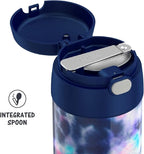 THERMOS FUNTAINER 16 Ounce Stainless Steel Vacuum Insulated Food Jar with Spoon, Tie Dye