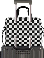 Waving Checkered Flag Car Racing Laptop Case, 15.6 inch Laptop Bag, Waterproof Laptop Sleeve, Laptop Briefcase for Women & Men