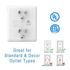 Outlet Extender, HICITY Multi Plug Outlet with 6 Electrical Outlets Adapter, 3-Prong Wall Outlet Tap for Cruise Ship Home Office Dorm, White (3 Pack)