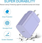 Type C Charger Fast Charging for iPhone 17 16 15,USB C Samsung Chargers Block 25W Super Fast Chargers for Samsung Galaxy S25/S24 S23 S22 S21/iPhone Air/17/17 Plus/17 Pro Max/16 Pro Max/15 Plus(Purple)