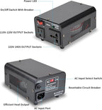 LVYUAN Voltage Transformer Converter 500 Watt Step Up/Down Convert from 110-120 Volt to 220-240 Volt and from 220-240 Volt to 110-120 Volt with US Outlet, Universal Outlet, Circuit Breaker