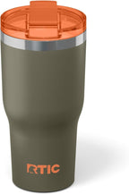 RTIC 30oz Essential Tumbler with Lid, Ceramic Lined, Insulated, Stainless Steel, Metal, Double Wall Vacuum-Insulation, Travel Cup for Iced Coffee, Tea, Hot and Cold Drink, Trailblazer