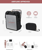 LOVEVOOK 17.3 Inch Laptop Backpack for Women, Large Capacity Travel Backpack with Organizer Bag, Waterproof Carry on Backpack Work Bag with USB Port, Teacher Nurse Backpack Purse, 2PCS
