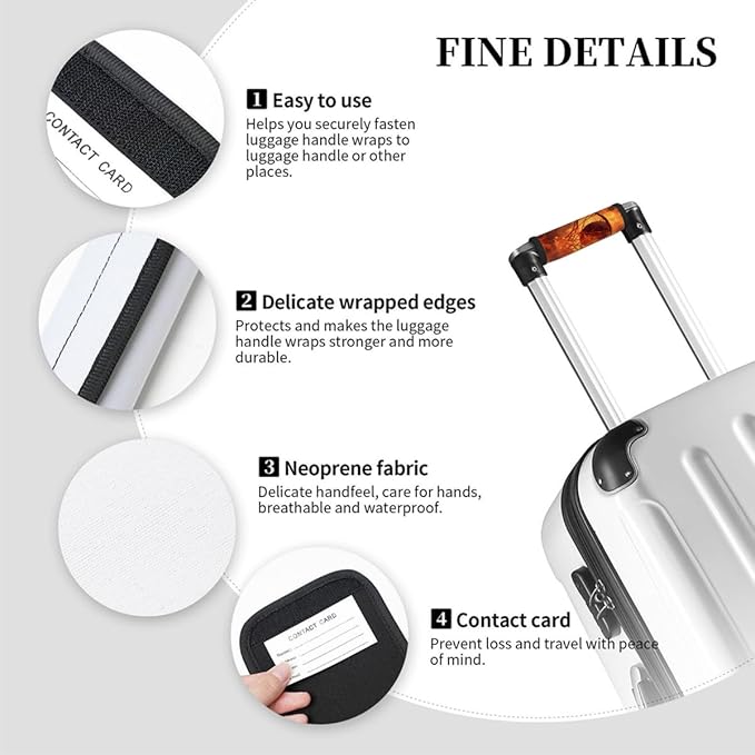 Abstract Fire Basketball 2 Pack Luggage Handle Wrap Set of Neoprene Luggage Tags for Suitcases Bag Strap Wrap Cover Travel Airplane Accessories Covers Markers Sleeve Grips Identifiers Cruise