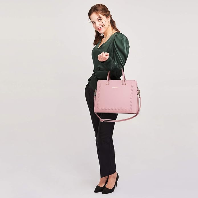 Dasein Laptop Bag for Women 14 Inch Computer Shoulder Bag Large Capacity Messenger Bag Business Office Professional Work Tote