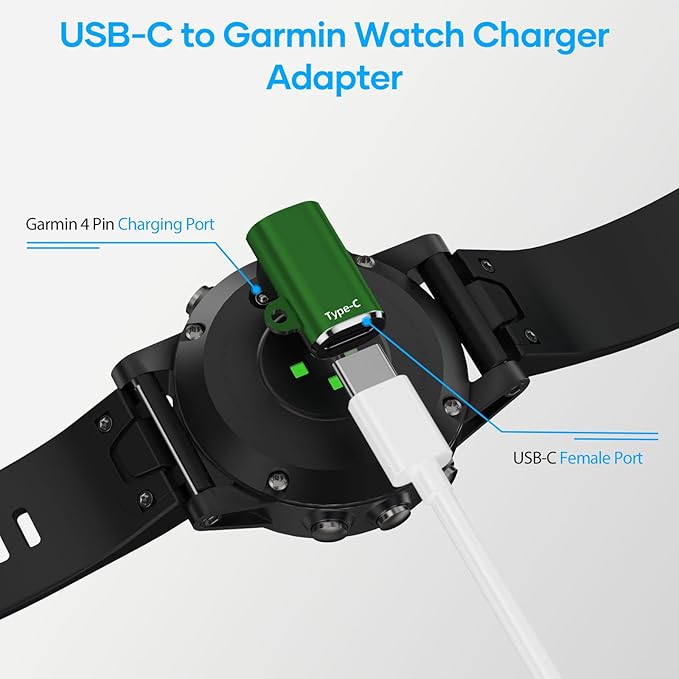 USB C Charging Cable Adapter for Garmin Watch 4-Pack,Type-C Garmin Charger for Approach Golf,Venu 4 3,Vivoactive 6 5 4S,Forerunner 165 55 970 570 965 955 265 255,Tactix,Instinct,Fenix 8 7 6 Pro Solar