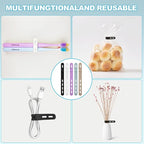 30 Pcs Cable Ties ，Silicone Cable Ties, Reusable Cord Organizer for Charger Cables, Hair Dryer, Home & Office, Flexible Cord Wraps for Electrical Wires (30 Pcs Cord Organizer)