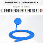 USB C Apple Watch Charger,[MFi Certified] iPhone Fast Magnetic iWatch Charger 6ft USB C Charging Cable Cord Long and Type C Wall Charger Block for Apple Watch Series 11/10/9/Ultra/8/7/SE/SE2/6/5/4/3/2