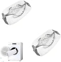 Shoe Washing Machine Bag, Shoe Laundry Bags for Washing Machine, 2 Pcs Sneaker Shoe Washing Bag, Laundry Shoe Bag for Washer and Dryer, Reusable Shoe Washing Bags (White)
