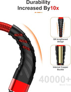 [Apple MFi Certified] iPhone Charger 6ft, Lightning Cable 6 Foot,2 Pack Long Durable Braided,6 feet Nylon Metal Connector Phone Charging Cord Compatible with iPhone X/XS Max/XR/8 Plus/7/6/5/SE, iPad