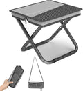 Portable Ultralight Collapsible Stool,Camping Chair,Handbag Style Pocket Foldable Stool for Camping Travel Fishing Hiking and Outdoor Activities(Gray)