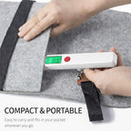 Digital Luggage Scale, Portable Handheld Travel Weight Scale with Backlit LCD Display, 110 lb Capacity, Hook and Strap, (White)
