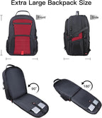 ANTERK Extra Large Laptop Backpack, 18.4 Inch Laptop Backpacks for Men Women, 55L Anti Theft Water Resistant College Bussiness TSA Airline Approved Work Computer Backpack, Red