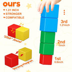 KAEILORU Magnetic Blocks for Kids Ages 3-5 4-8 Magnetic Building Blocks for Toddlers Magnet Cubes Sensory Creative Learning Toys Gift for Kids 3 4 5 6 7+Year Old Boys Girls Birthday