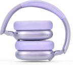C6 Active Noise Cancelling Headphones, Wireless Over Ear Bluetooth Headphones, 60H Playtime, Lightweight Folding Deep Bass Comfort Fit Ear Cups Headset with Mic for iPad/Travel/PC/Home Purple
