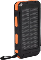 SUNGOOYUE 10000mAh Bank Kit, Portable Outdoor Fast Charger with Dual USB Ports, IP6, for Camping Travel Hiking (Black Orange)