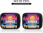 2 Pack Luggage Handle Wrap with Travel Tags - Non-Slip Protective Cover Soft Handle Grips Covers for Suitcase(Hello Summer)