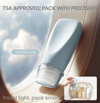 Travel Bottles for Toiletries, TSA Approved 3oz Container, High-Effeiciency Leak-Proof Ultrasonic Technology, Silicone Refillable Squeezable Travel Accessories for Shampoo Conditioner Lotion (3 Pcs)