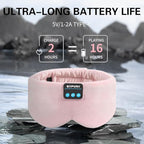 Sleep Mask Bluetooth 5.4 Headphones Soft Wireless Headband Eye Mask Blackout with Microphone (Pink)