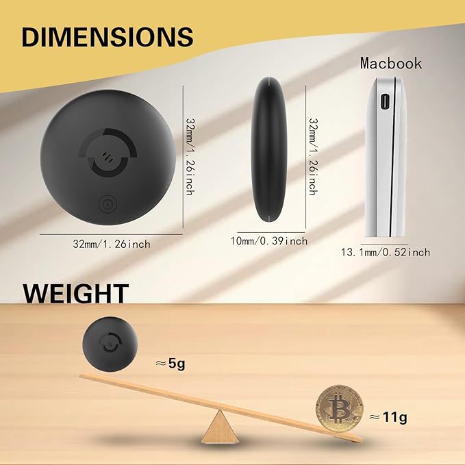 Magnetic Mini GPS Tracker – Hidden Vehicle Tracking Device, Real-Time Car, Kid & Pet Locator, No Subscription, Compatible with Apple Find My（4PCS）