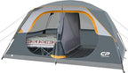 CAMPROS CP Upgraded 6/8 Person Camping Tents, Waterproof Windproof Family Tent with Larger Mesh Windows & Door, Double Layer, Easy Set Up, All-Season Dome Tent with Top Rainfly & Carry Bag
