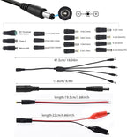 Universal Power Supply Adjustable 72w DC 3V ~ 24V Variable Switching 100V-240V AC/DC Adapter with Volt Display,14pcs Tips,4-Way Power Splitter Cable,Test Lead, Polarity Converter