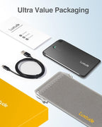 Luxtude Portable Charger iPhone Built in Lightning Cable (MFi Apple Certified), Ultra Slim Portable Phone Charger Thin Battery Pack, 5000mAh Power Bank for iPhone 14/13/12/11/10 etc. (Metal Black)