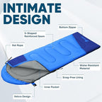PTEROMY Sleeping Bags for Adults, Lightweight and Machine Washable, Water Resistant Backpacking Camping Sleeping Bag for Warm Cold Weather, Camping Essentials for Hiking Travel