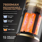 Portable Espresso Machine For Travel, USB-C Charging, Self-Heating Electric Espresso Maker, 19 Bar Mini Coffee Maker On the Go For Camping/Hiking, Ground Coffee & NESPRESSOpods (Light Gold)