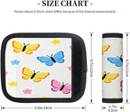 2 Pack Luggage Handle Wrap with Travel Tags - Non-Slip Protective Cover Soft Handle Grips Covers for Suitcase(Butterfly)
