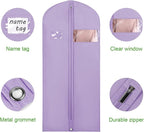 KEEGH Garment Bags for Hanging Clothes 60" (Set of 6) Dress Bags for Gowns Long Dress Bags for Closet Storage with Zipper and Eye-Hole for Folding for Suit Coats Dresses, Purple