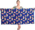 Beach Towel Microfiber Beach Towels Oversized Large Quick Dry Soft Sand Free Cute Watermelon Design 30×60 inch Beach Towels for Kids Women Men Pool Swim Beach Essentials Accessories -Blue