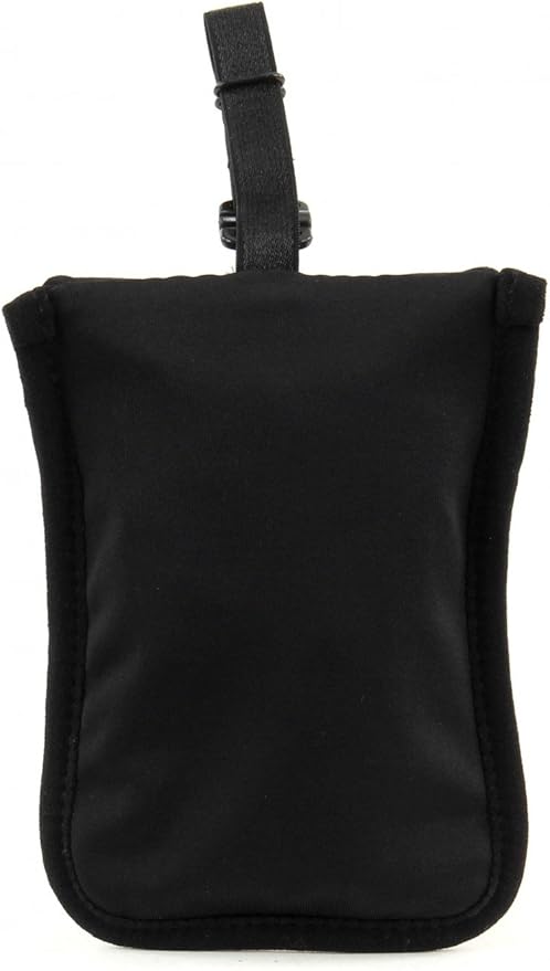 Pacsafe Coversafe S25 Hidden Undercover Travel Bra Pouch for Women (Washable) - Stash up to 6 Credit Cards plus Money and Key with Adjustable, Elastic Strap; Suitable for all Bra Sizes (Black)