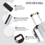 2 Pack Luggage Handle Wrap with Travel Tags - Non-Slip Protective Cover Soft Handle Grips Covers for Suitcase(Orange Flowers)