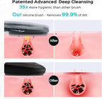 COSLUS FBS01 Facial Cleansing Brush Face Scrubber: Portable Silicone Waterproof Rechargeable Face Wash Brush, 5 Cleansing Modes, Electric Deep Cleaning for Men & Women, Removing Blackhead Exfoliating