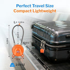 Forge TSA Approved Luggage Locks Ultra-Secure Dimple Key Cable Locks for Travel with Zinc Alloy Body- 2 Orange Locks