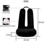 FHSGGP Travel Pillow Car Travel Sleep Support Pillow 2-in-1 Lap Pillow and Car Pillow with Neck and Body Support for Adults and Kids on Long Trips Kids Travel Pillow Black