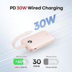 iWALK Magnetic Power Bank 10000mAh, 30W Wireless Portable Charger with Fast Charging USB-C Cable,Qi2 Certified 15W Battery Pack with LED Display for iPhone 17/16/16 Pro/15/14/13 Series, Samsung Galaxy