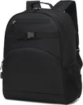 FlowFly Kids Backpack for Toddler Boys Girls, Simple Lightweight Bookbag for Daycare Kindergarten Elementary School Travel, Small Modern Bag (Medium 15'', Black)