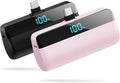 [2 Packs] Small Portable Charger 5500mAh for iPhone 15/16,LCD Display 15W PD Fast Charging Power Bank,USB-C Connector,Mini Battery Pack Compatible with 16/16 Pro Max/15/15 Pro Max Android Galaxy etc