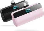 [2 Packs] Small Portable Charger 5500mAh for iPhone 15/16,LCD Display 15W PD Fast Charging Power Bank,USB-C Connector,Mini Battery Pack Compatible with 16/16 Pro Max/15/15 Pro Max Android Galaxy etc