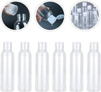 ORFOFE 6pcs 120ml Flip-top Refillable Travel Bottles, Empty Shampoo and Toiletries Containers for Bathroom and Cosmetic Use