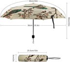 Strongest Windproof Travel Umbrella Birds on Branches Printed Automatic Folding Rain Umbrella, Durable Premium Grip, Fits Car & Backpack